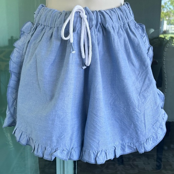 Simply Southern Denim Linen Shorts - Picture 1 of 7